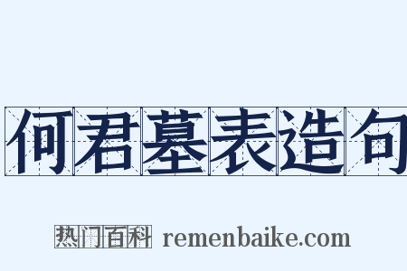 何君墓表造句是什么意思的图片